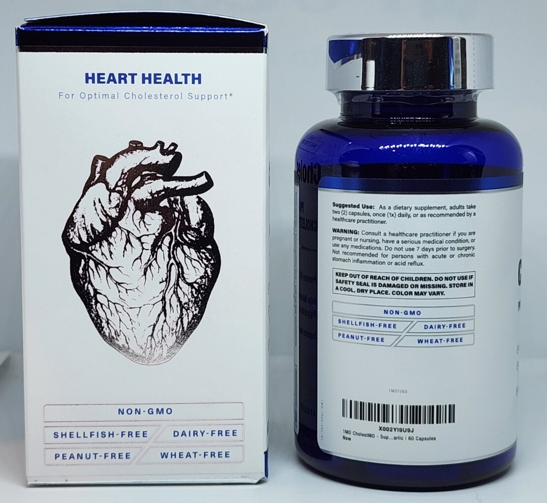 1MD CholestMD Promotes Cholesterol Health New Sealed 60 Capsules Exp. 04/2025