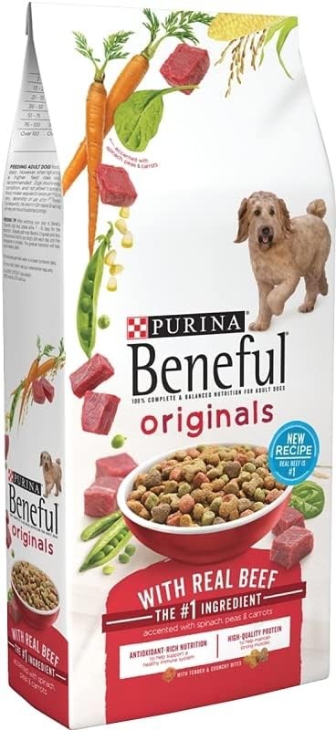 Purina Beneful Real Meat Dry Dog Food,Originals with Farm-Raised Beef,28 lb. Bag