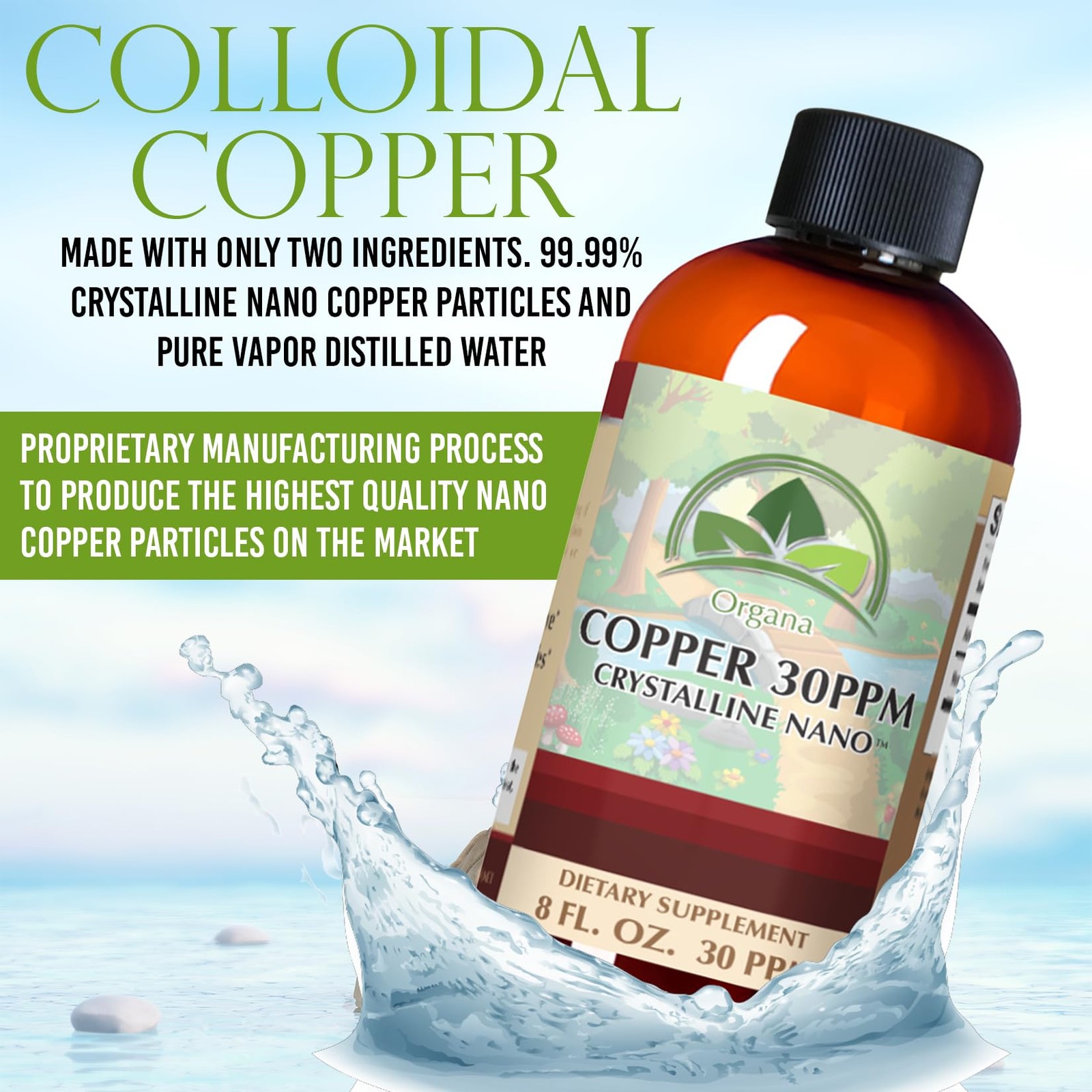 Organa Pure Crystalline Liquid Copper Supplement – 30 PPM 8 Fl Oz (Pack of 1)