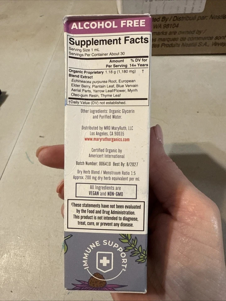 Mary Ruth’s Organic Lymphatic Support Liquid Extract, Alcohol Free,Free Shipping