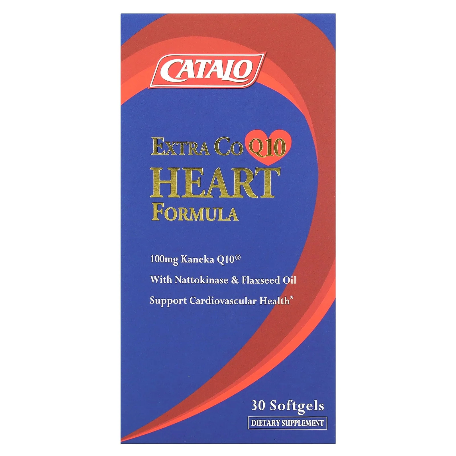 2 X CATALO, Extra CoQ10, Heart Formula with Nattokinase & Flaxseed Oil, 30 Soft