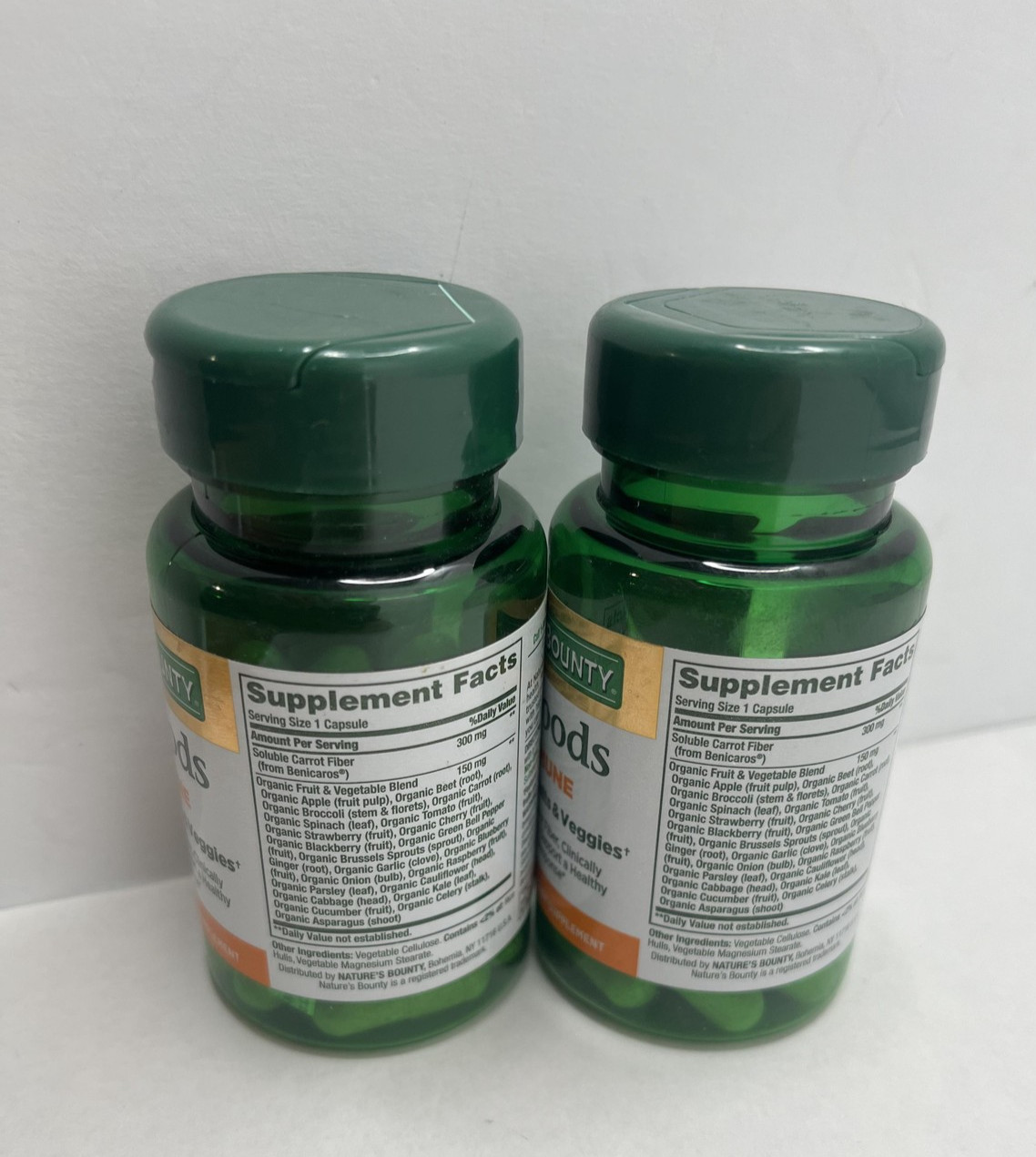 Nature’s Bounty 2pk Superfoods Plus Immune 23 Fruits Veg 30 Caps per Exp 12/26