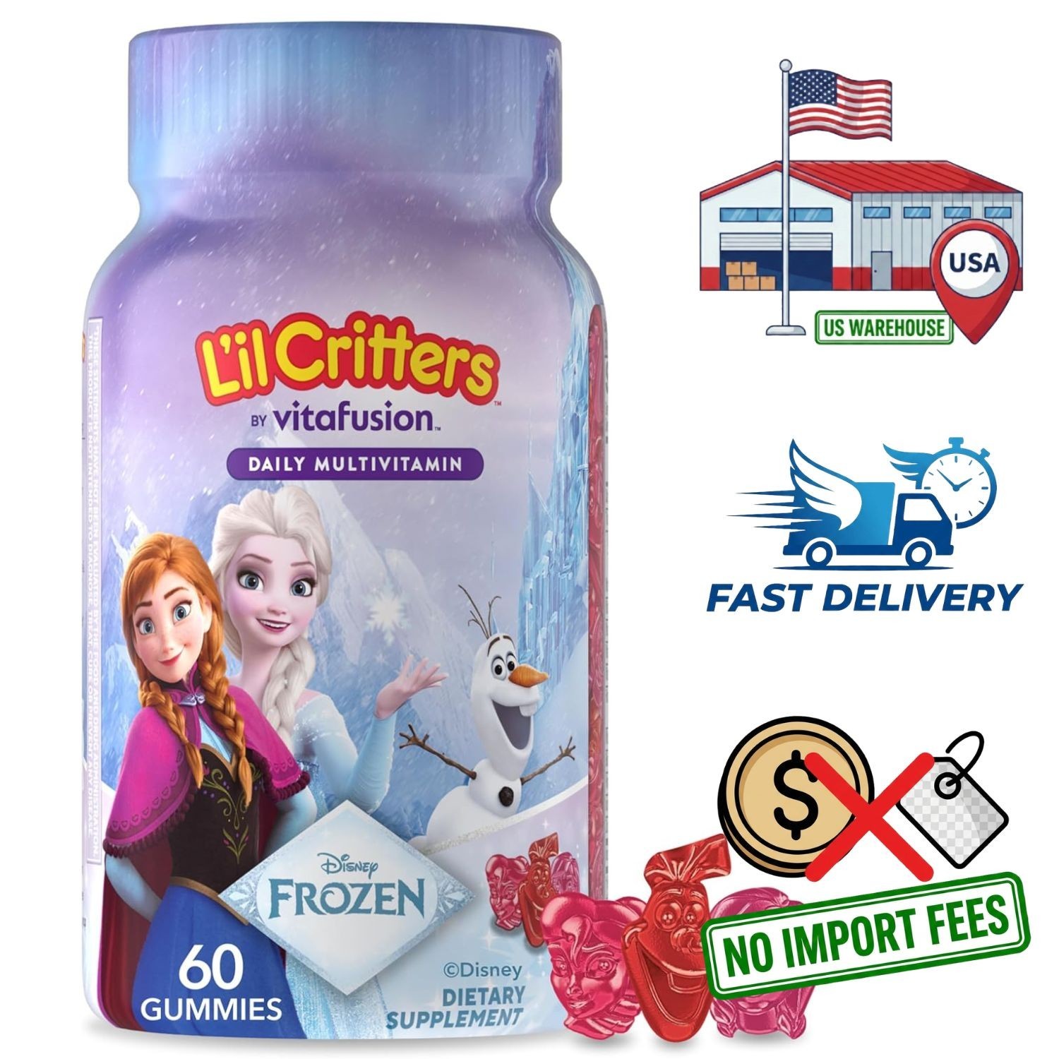 Multivitamínico para Niños de 2+ Años | 60 Gummies | Sabores Frutos del Bosque