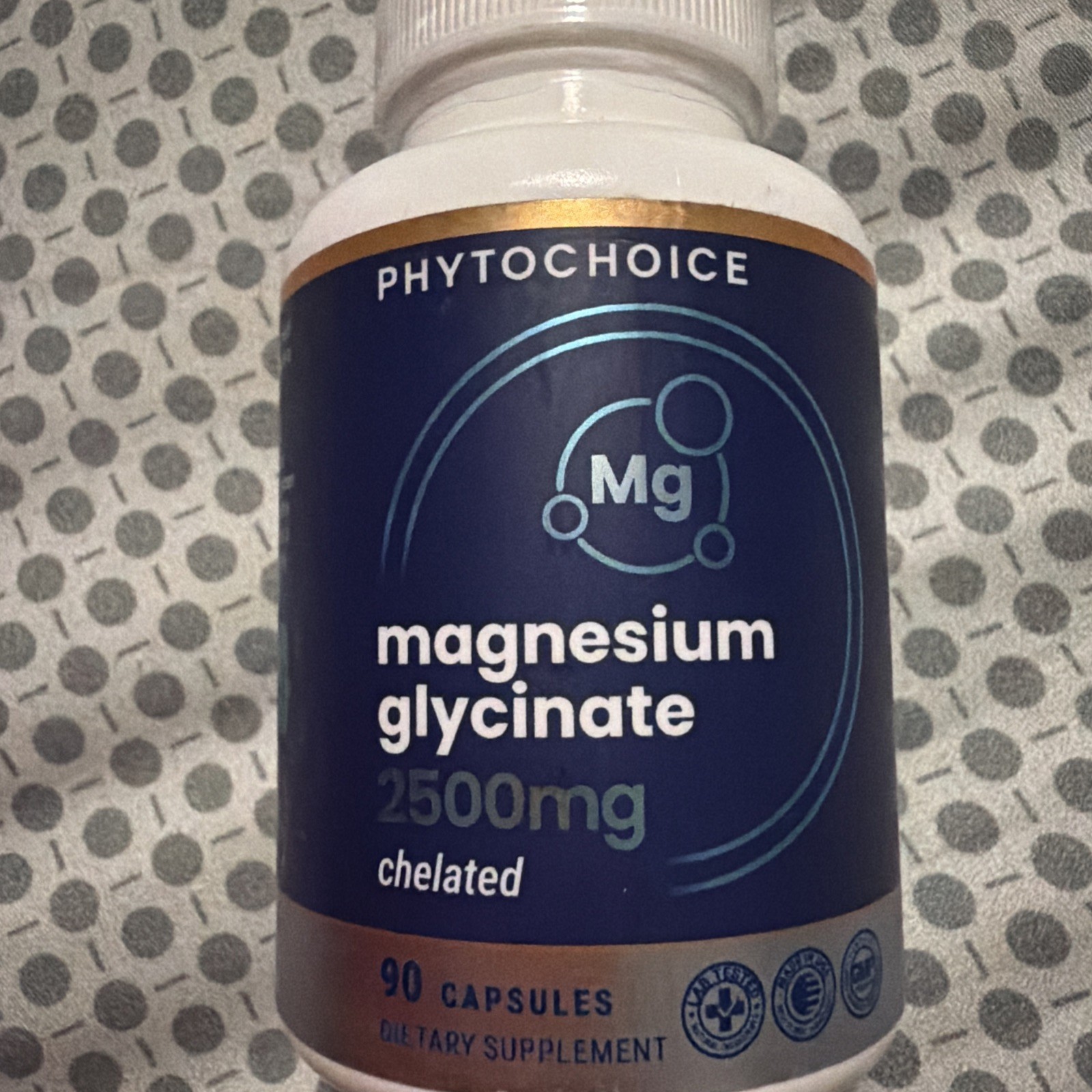 Chelated Magnesium Glycinate Supplement – 2500 MG – 90 Capsules