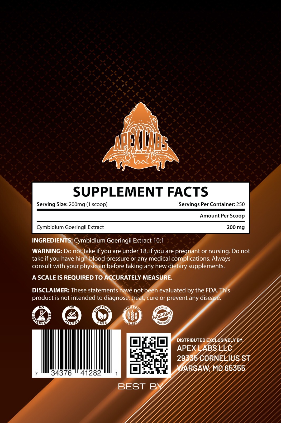 Cymbidium Goeringii Extract – Bulk Powder 50 Grams 250 Servings – Scoop Included