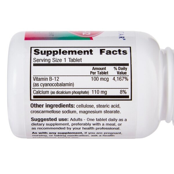 Geri-Care Vitamin B Tablet 100 mcg 1 Bottle 100 per Bottle Free Shipping!!