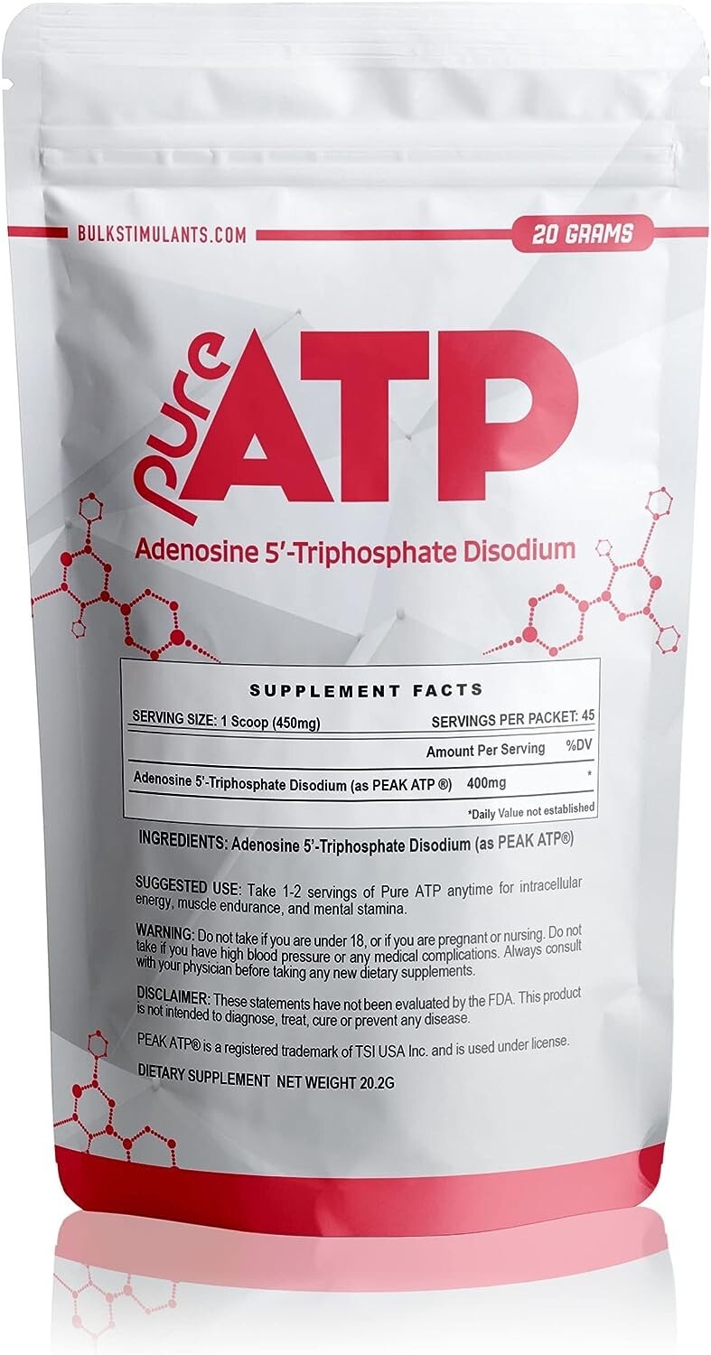 BulkStimulants Pure ATP Adenosine Triphosphate Powder – Increase Energy, Endu…