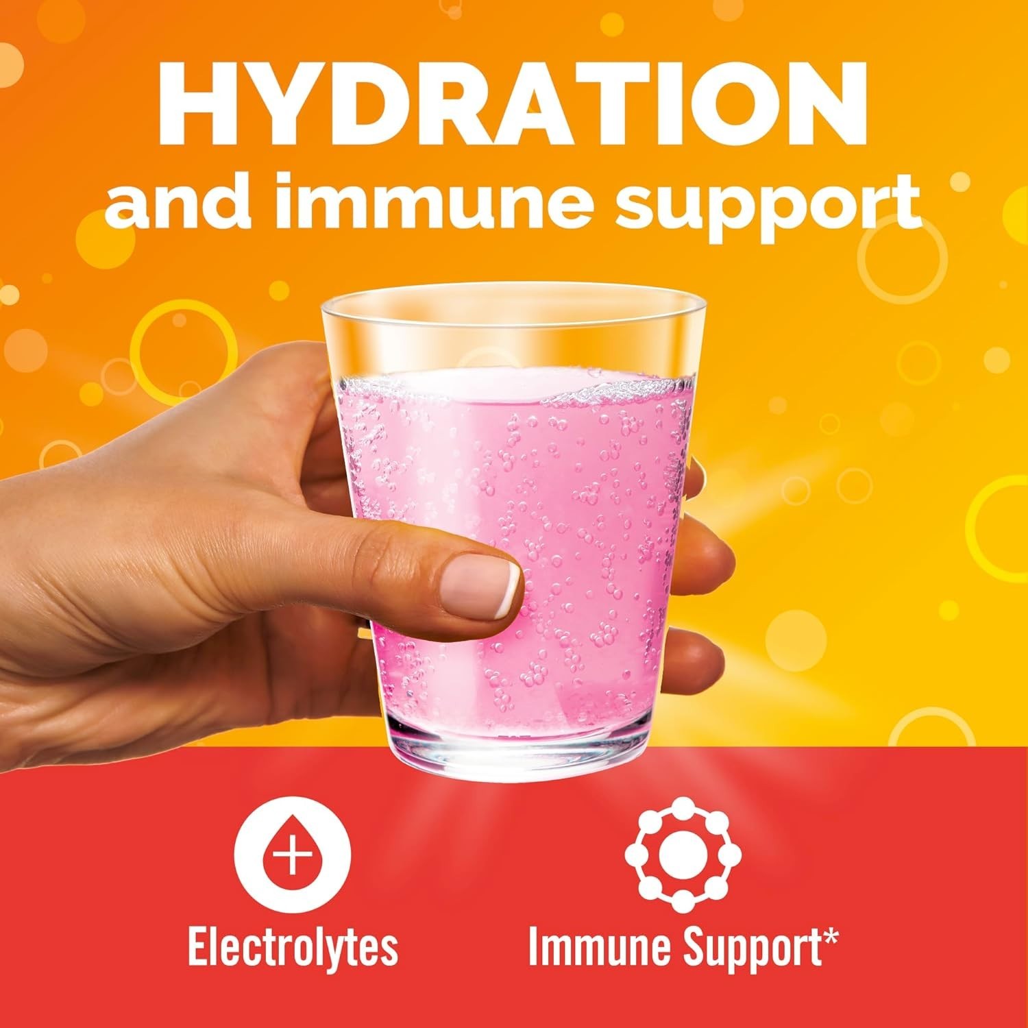 On-the-Go Hydration+ Raspberry Electrolyte Powder – 18 Single-Serving Packets