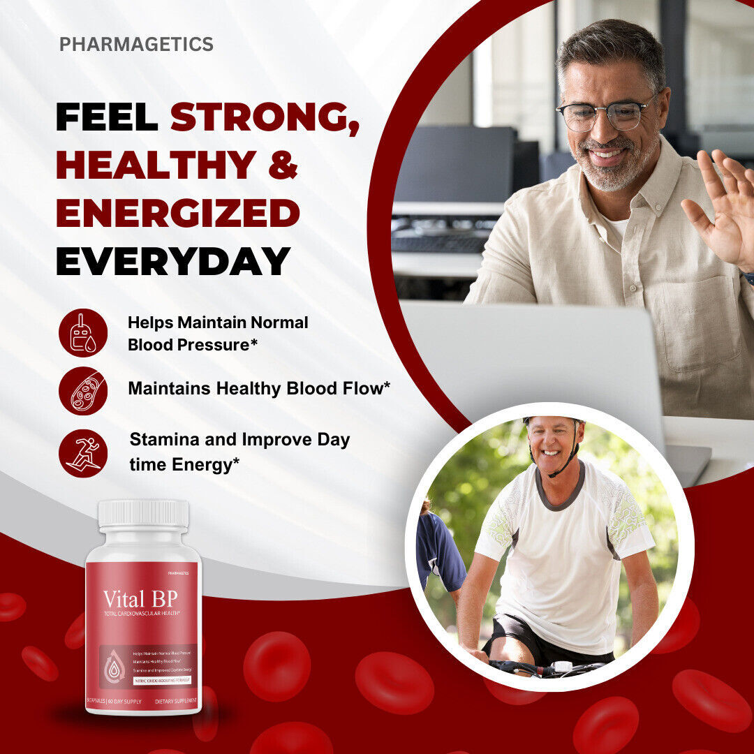 2 Bottles Vital BP Blood Aid Supplement VitalBP for Blood Flow