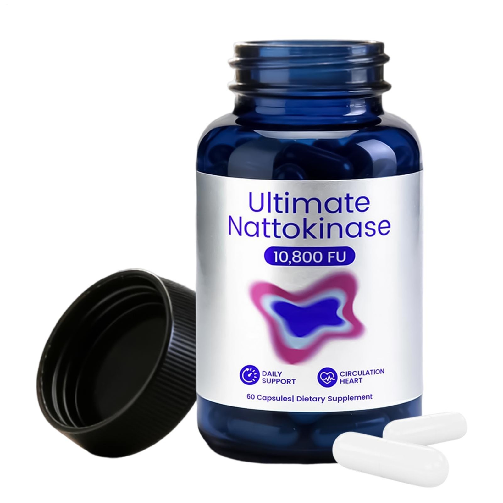 Ultimate Nattokinase Supplement features 10,800 FU of Nattokinase, Natural Suppo