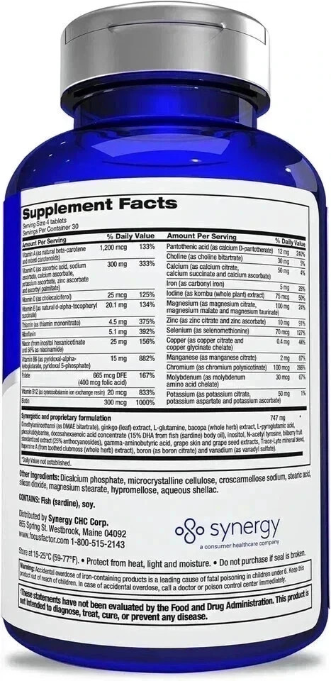 3 Pack Focus Factor Extra Strength Brain Supplement 120 Count Multivitamins…