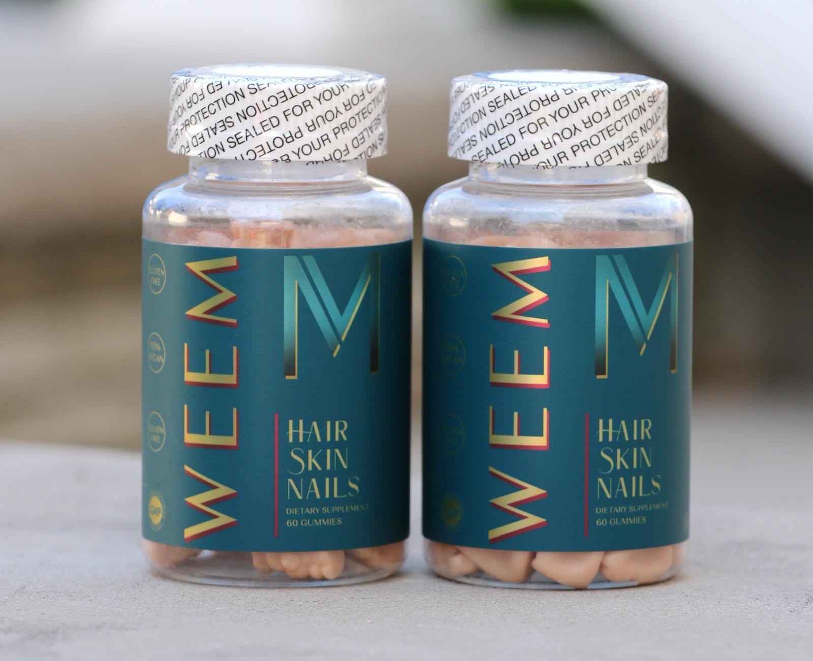 (2) WEEM Hair Skin Nails Gummies – Original , Clinically Tested Hair Health