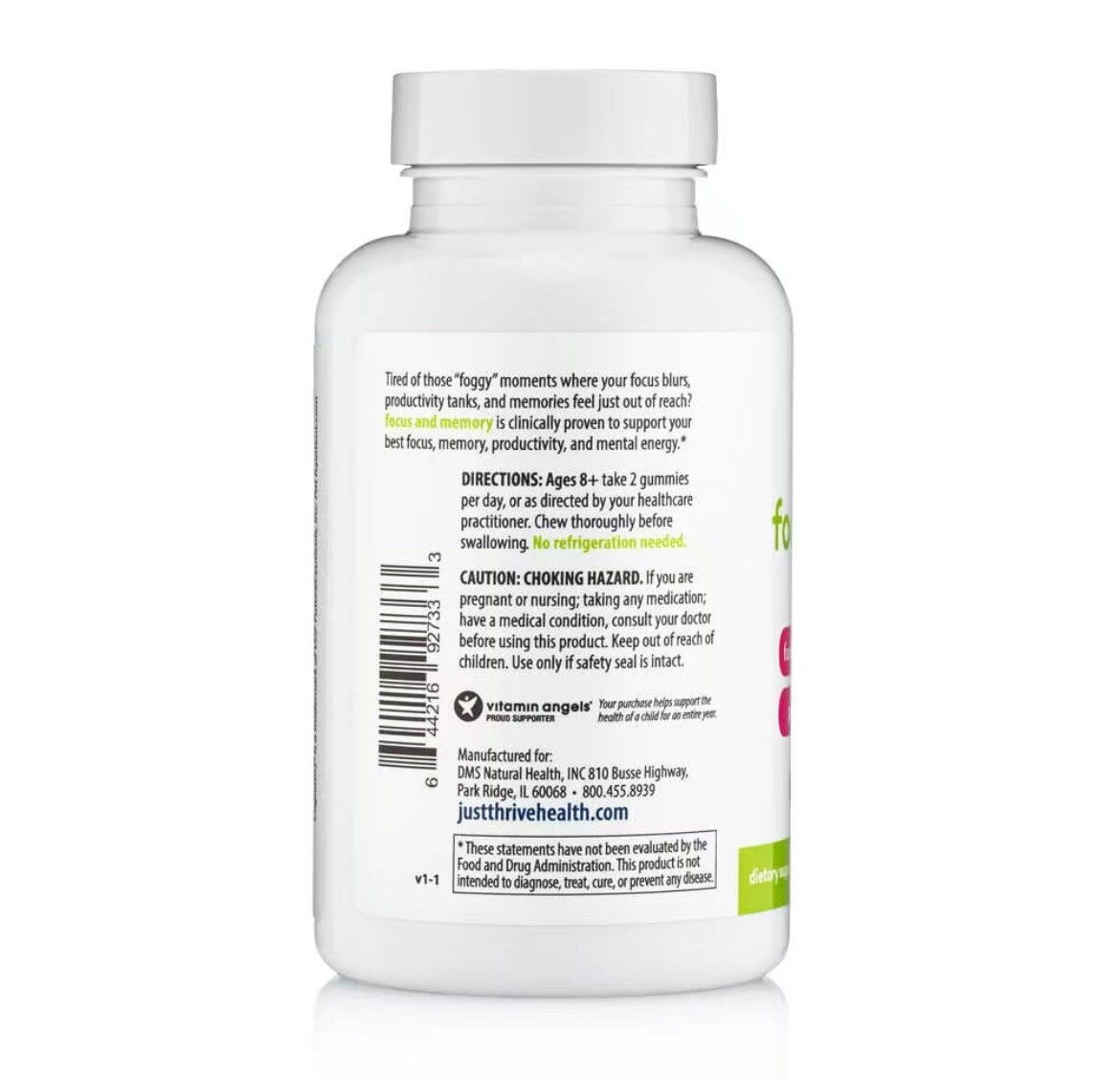 Focus & Memory Gummies – Improve Memory, 60 Count, Fitness Supplement