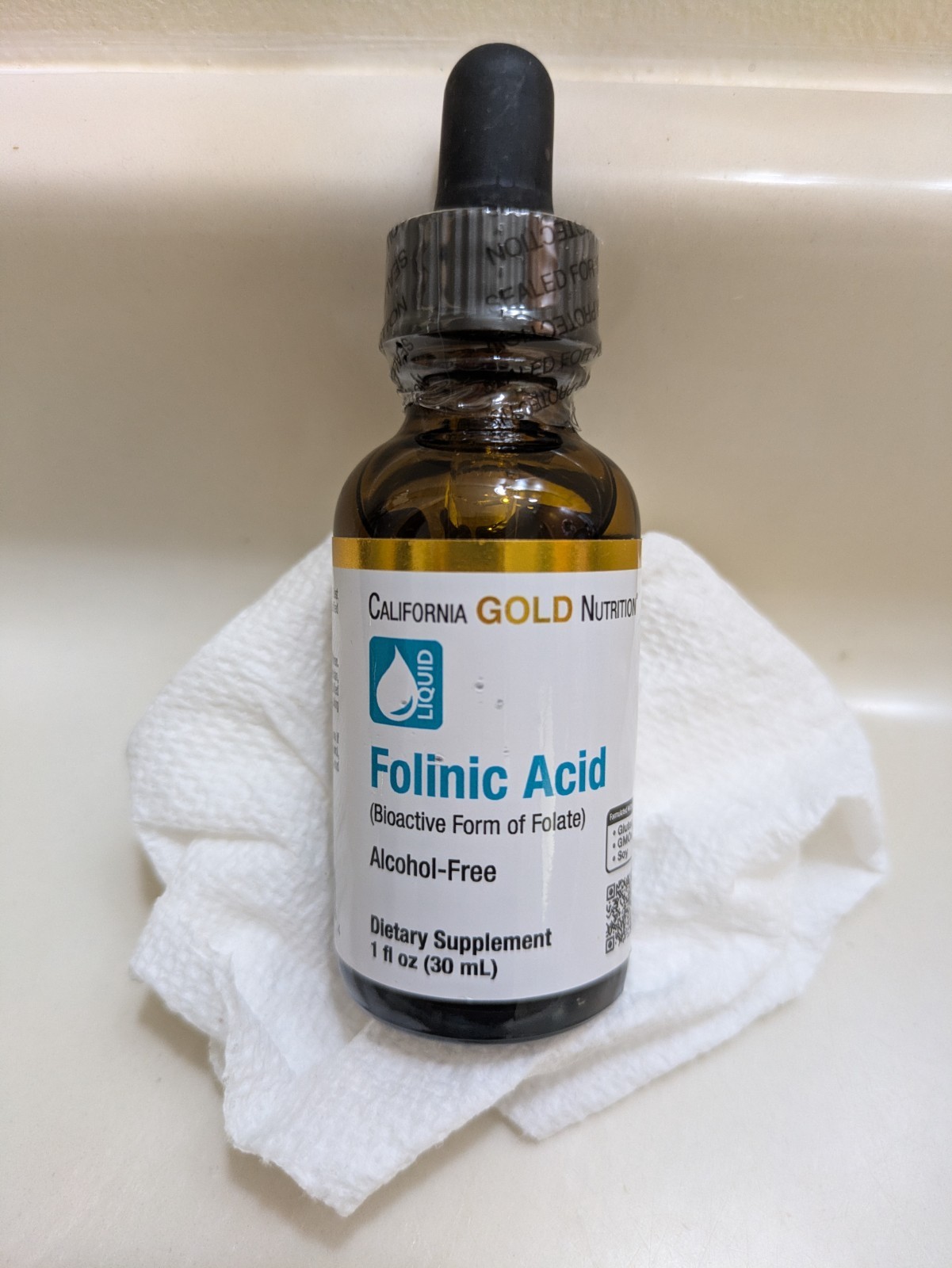 || USA || Folinic Acid 1 fl oz AUTHENTIC California Gold Nutrition Speech Aid