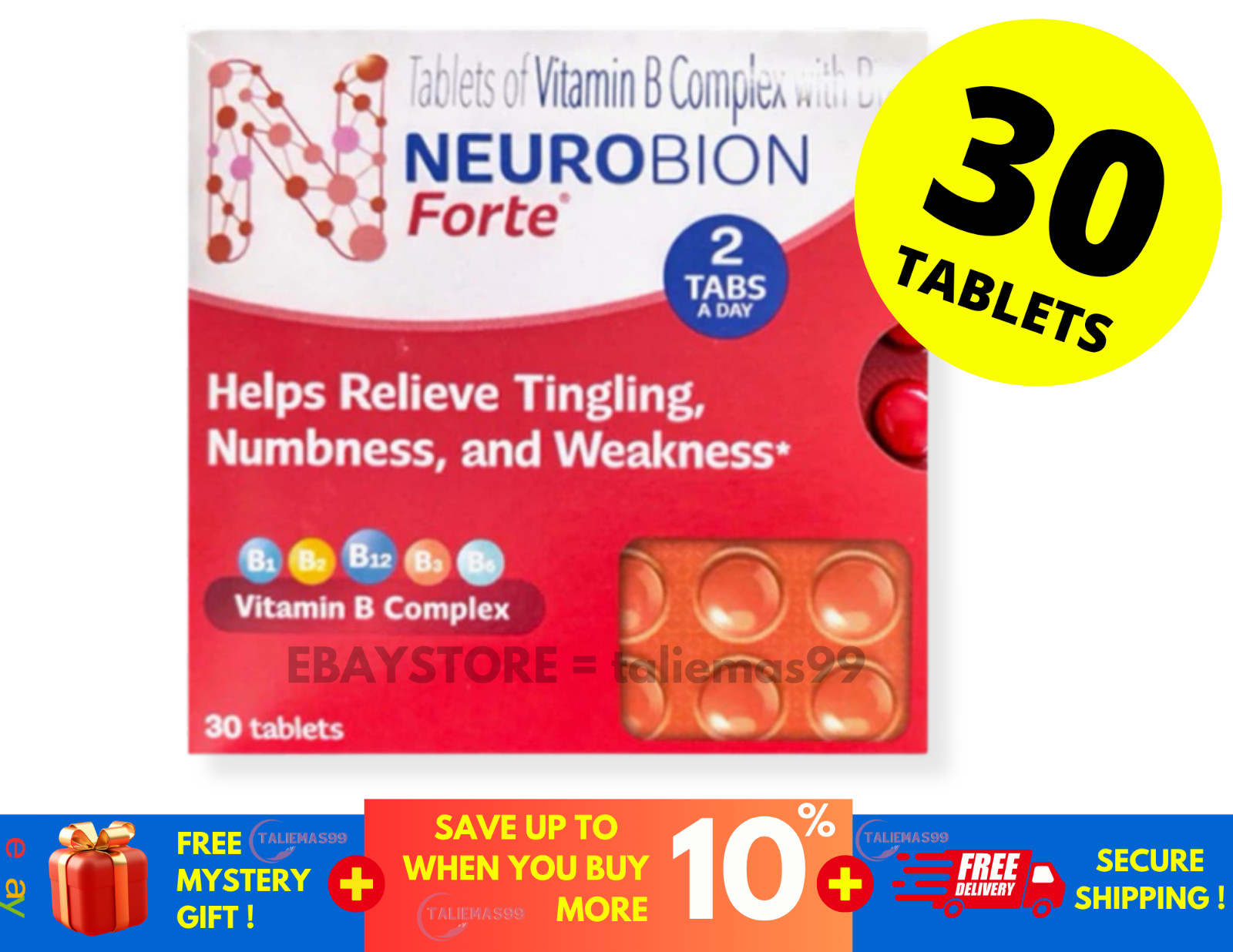 Neurobion Forte Vitamin B complex – 30 tablets