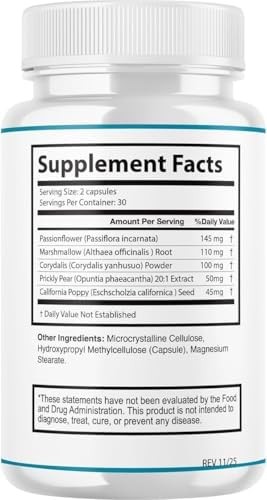Valdivia Nervetin 60 Capsules Nerve Support Supplement Made in USA Nerve Health