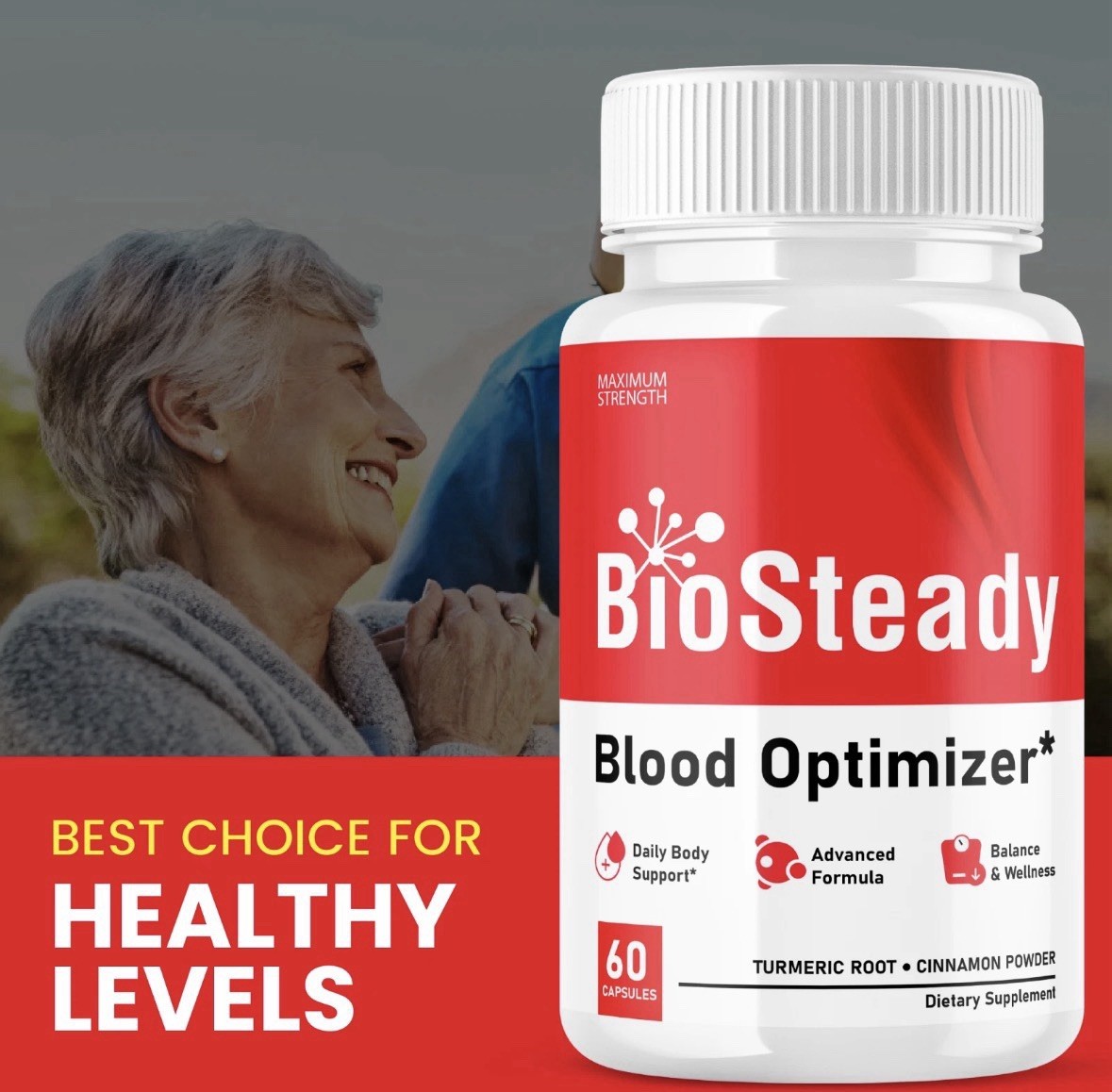 Biosteady Capsules Blood Optimizer Bio Steady Regulate Blood Sugar Levels (60ct)