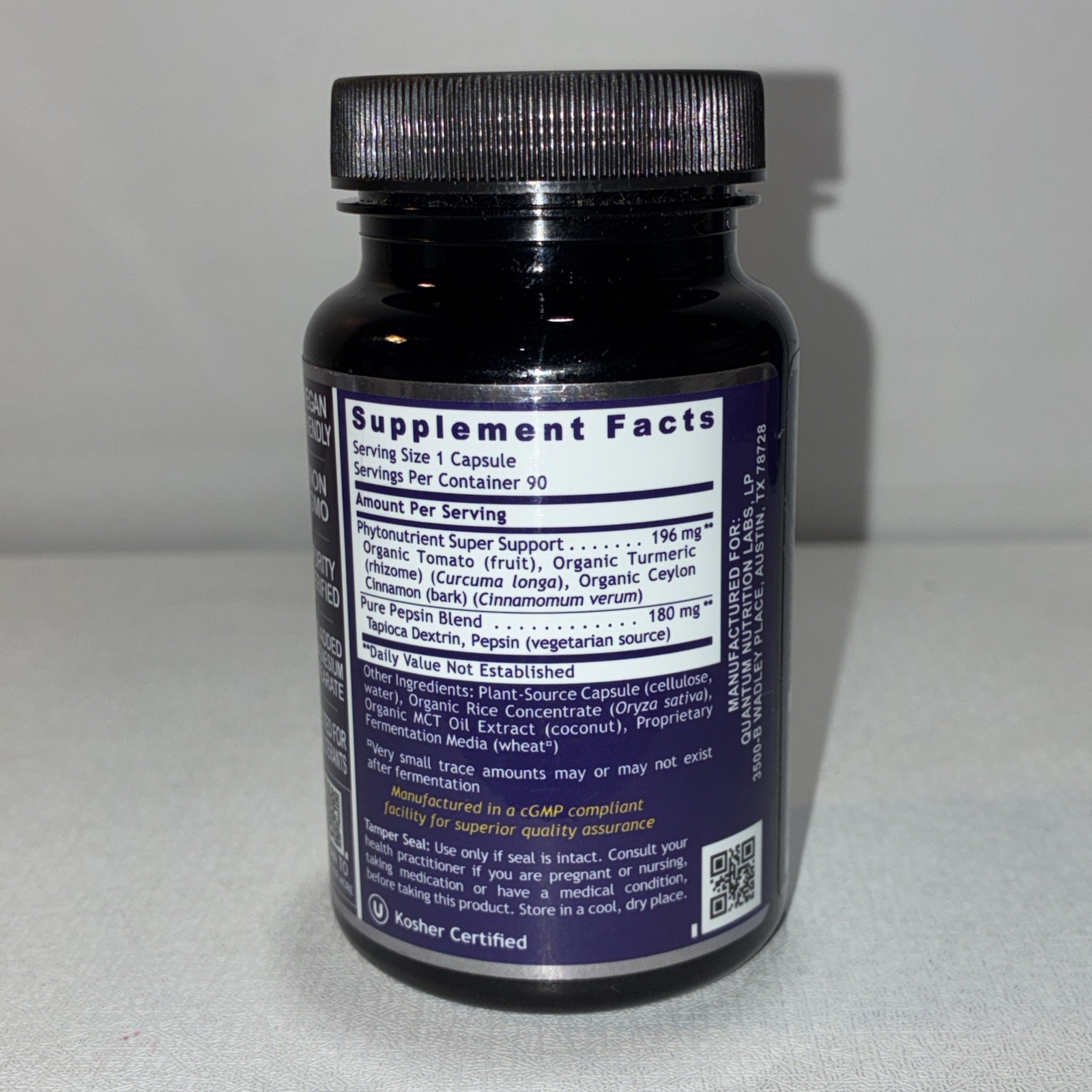 Sealed Quantum Nutrition Labs Quantum HCL Activator Supplement 90 Capsules