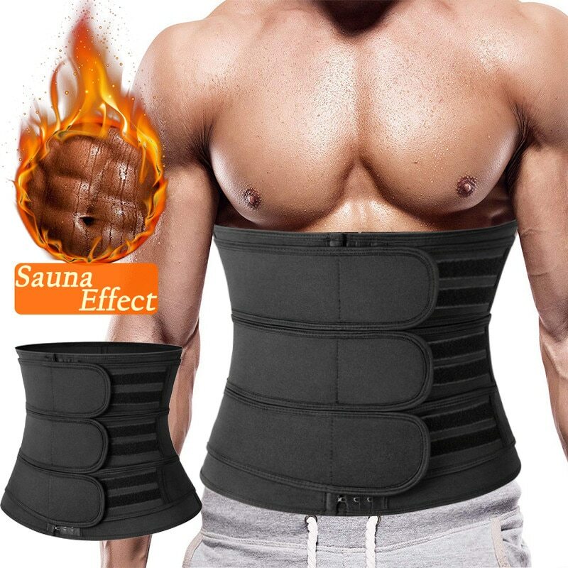 Men Women Neoprene Sauna Sweat Workout Waist Trainer Belt Weight Loss Cincher