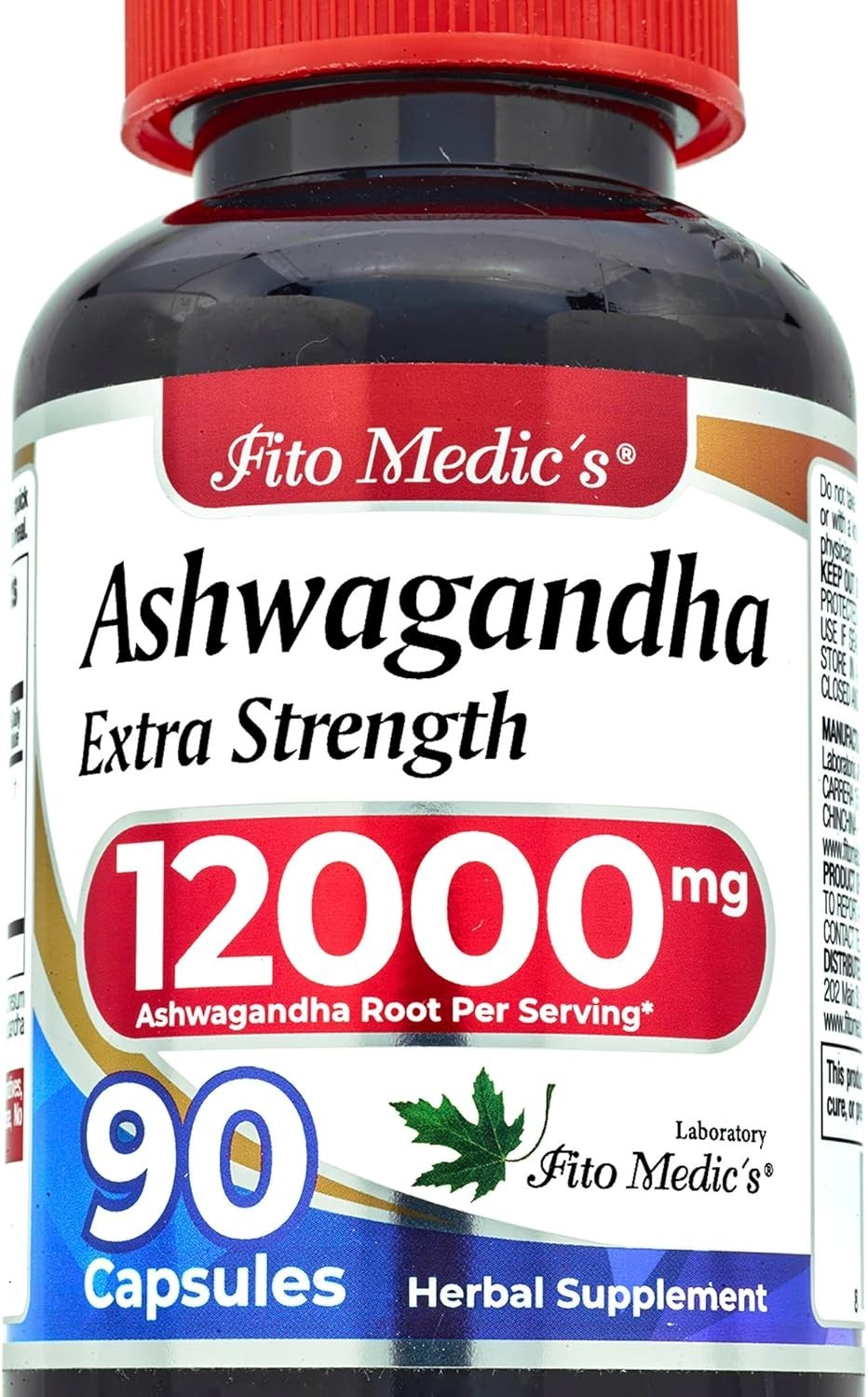 Ashwagandha Supplements Extra Strength Ashwagandha Capsules with 12000 mg, 90 ct