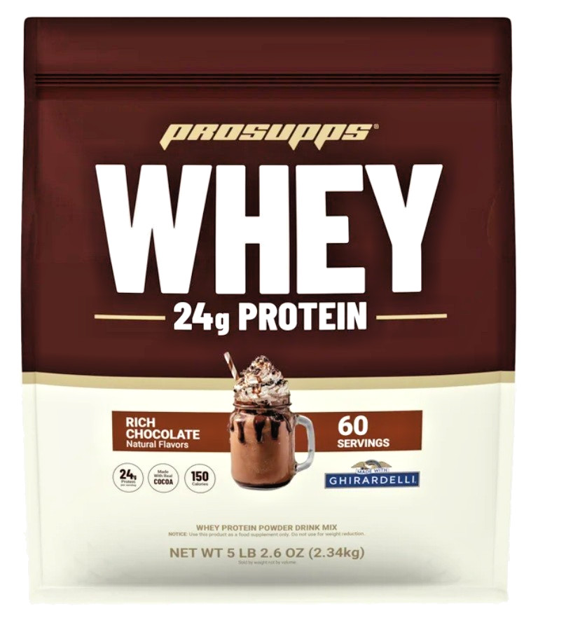 ProSupps Ghirardelli 24g Whey Protein Powder, Rich Chocolate, 5.16 lbs