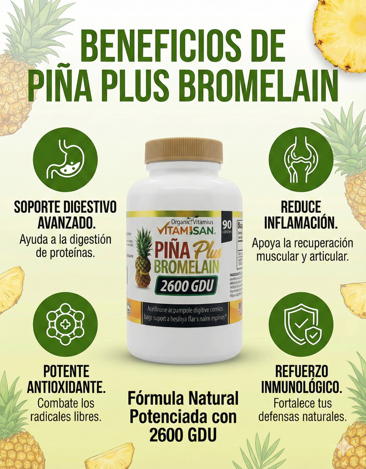 Piña Bromelain cap WEIGHT LOSS SLIMMING DIET FAT BURNER PILLS 90 PARA ADELGAZAR