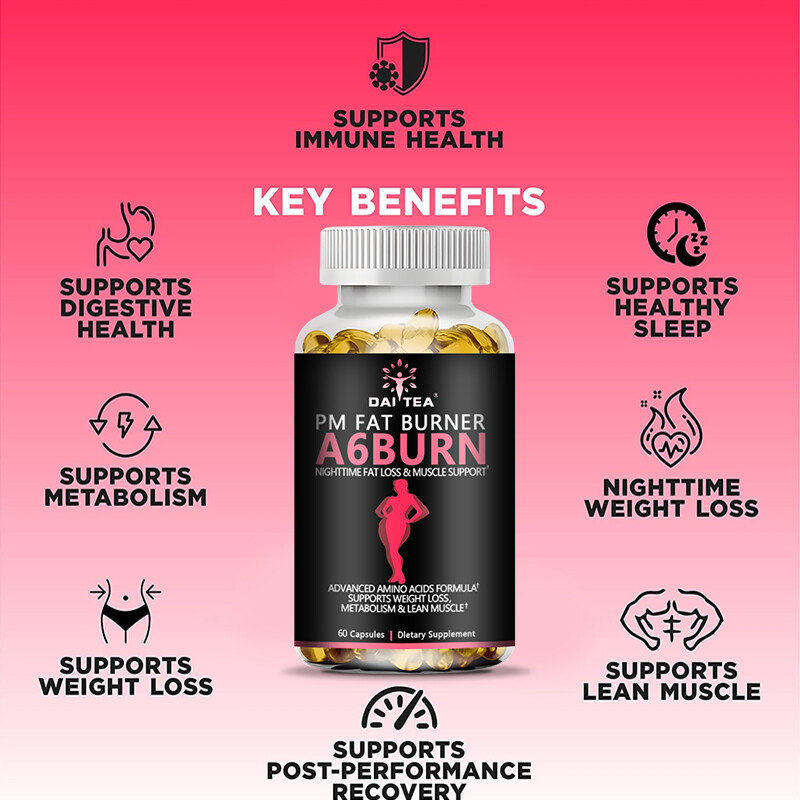 DAITEA Fat Burner PM Night Time Weight Loss Diet Pill Supports Lean Muscle