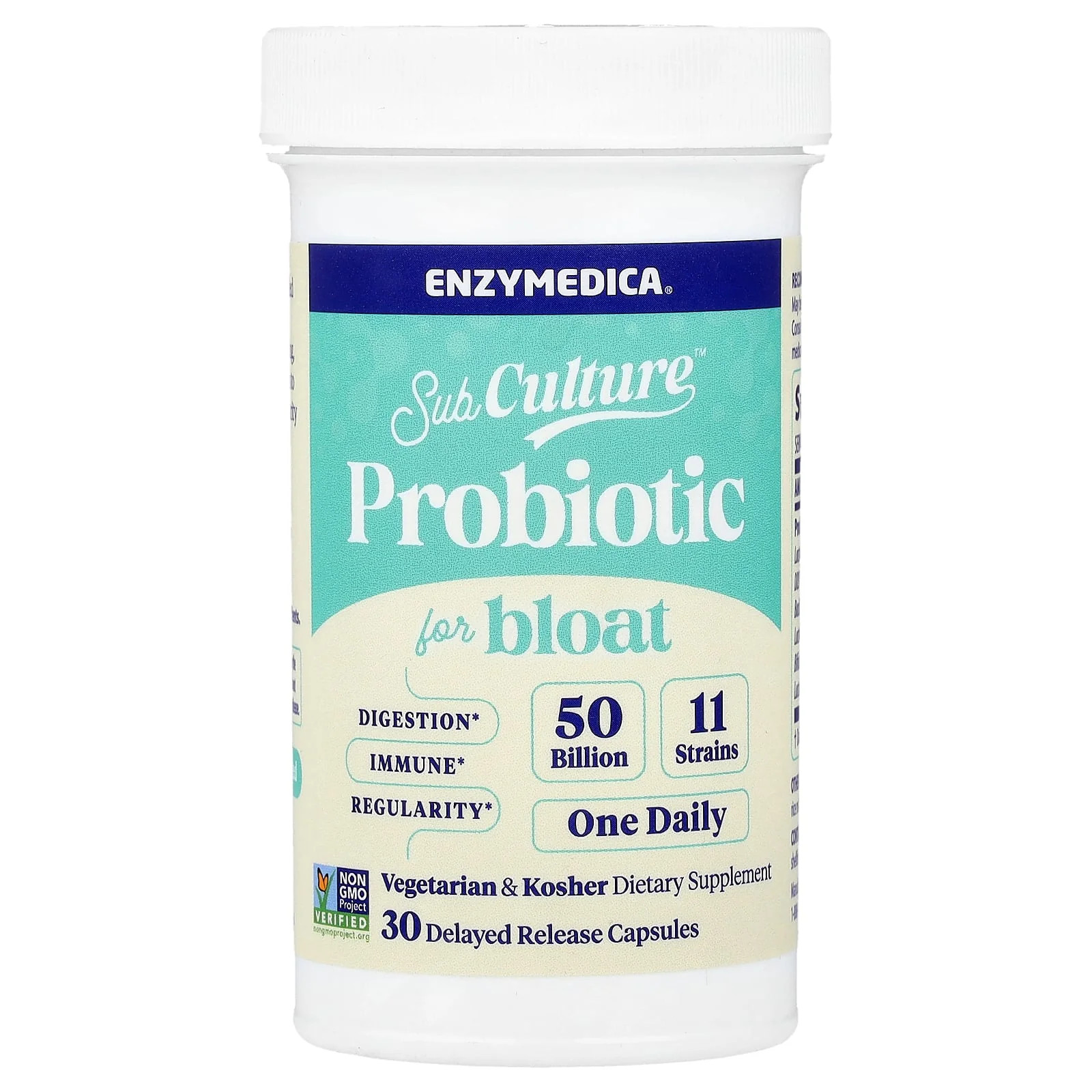 2 X Enzymedica, SubCulture� Probiotic For Bloat, 50 Billion, 30 Delayed Release