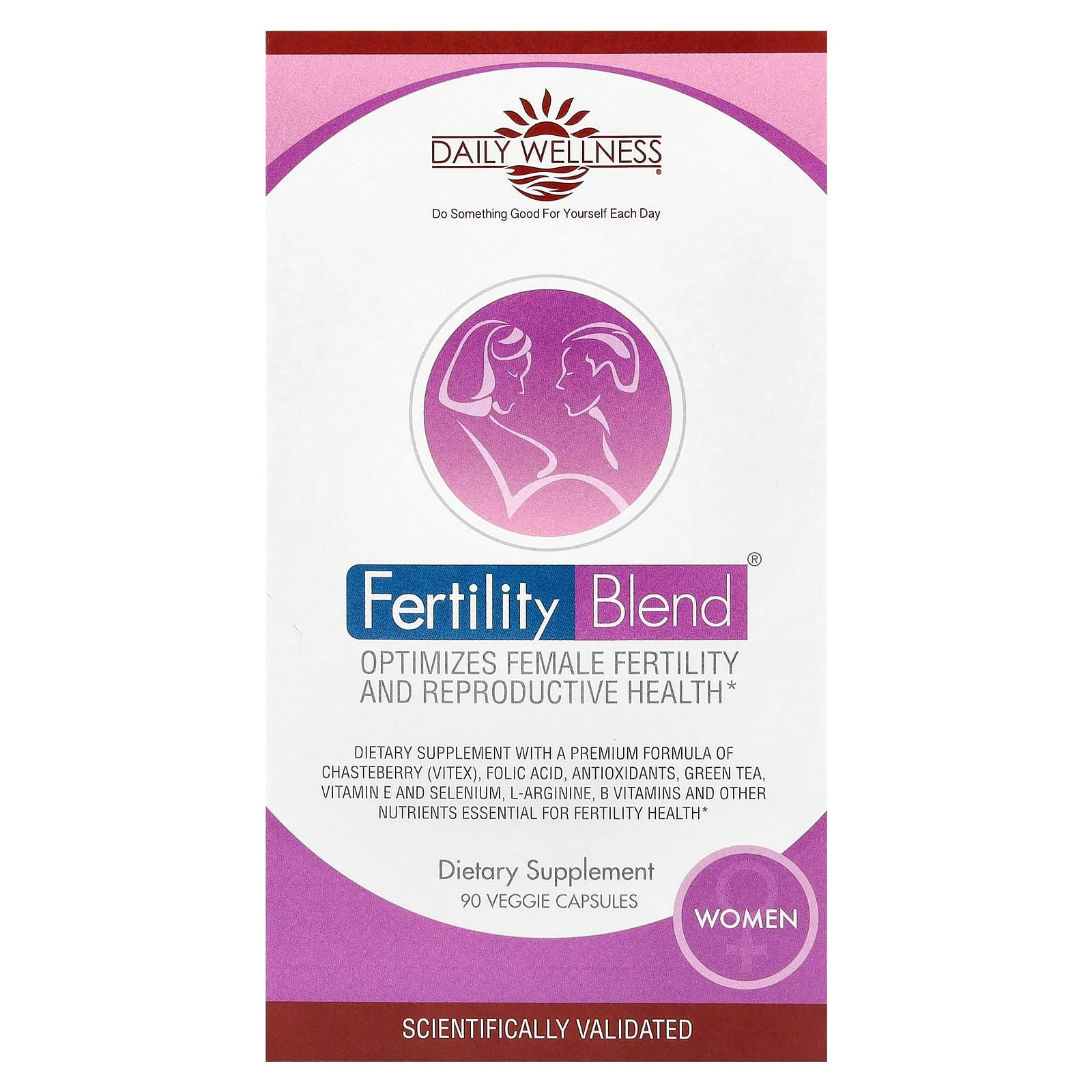 2 X Daily Wellness Company, Fertility Blend� for Women, 90 Veggie Capsules