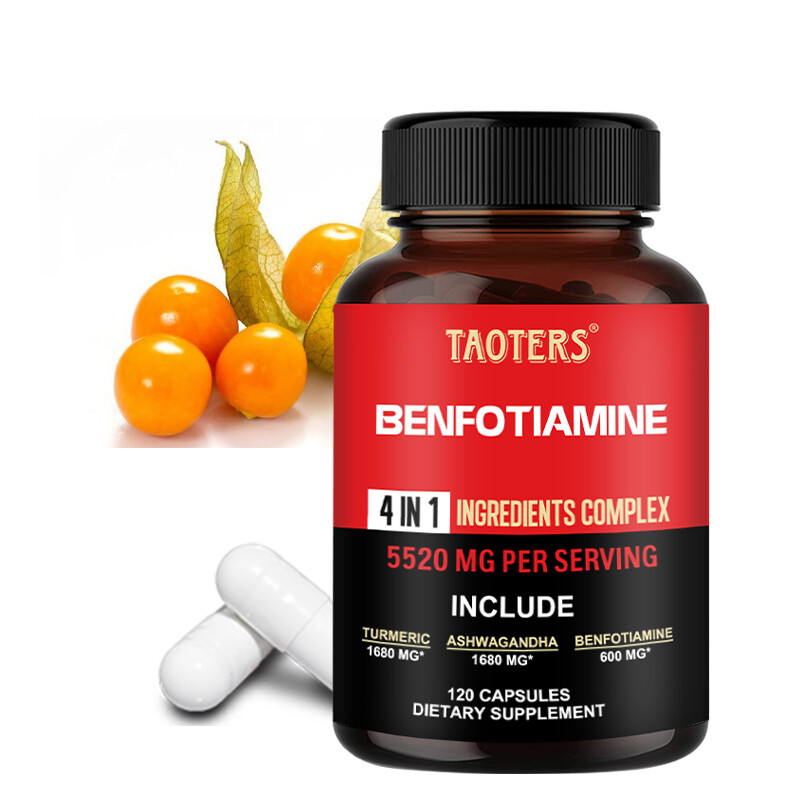 4-in-1 Complex with Benfotiamine and Curcumin Supports Blood Sugar 120 Capsules