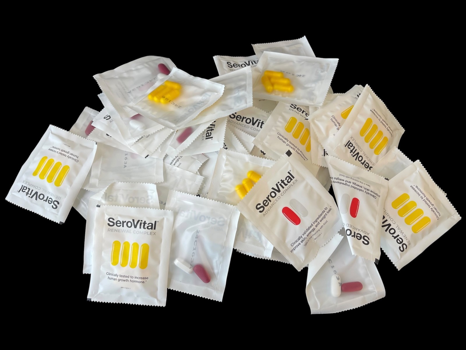 Serovital Dietary Supplement Capsules Anti-Aging + Glow Sticks – Huge Sealed Lot