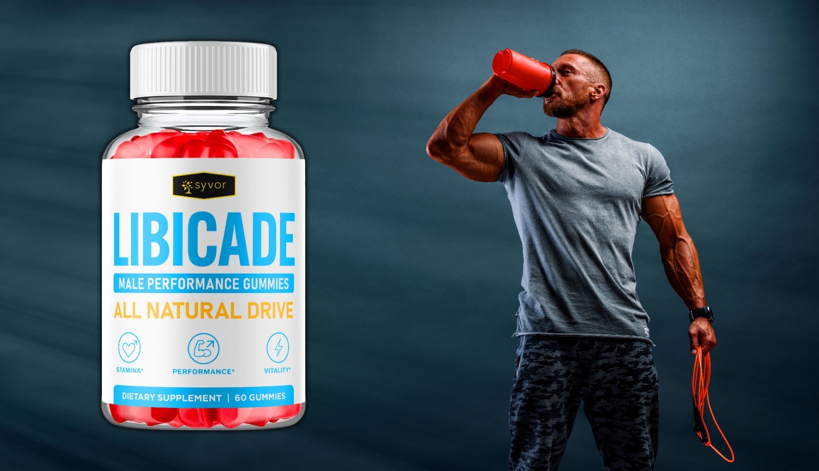 (1 Pack) Libicade Gummys Advanced Male Support Formula Vitamin 60 Gummies
