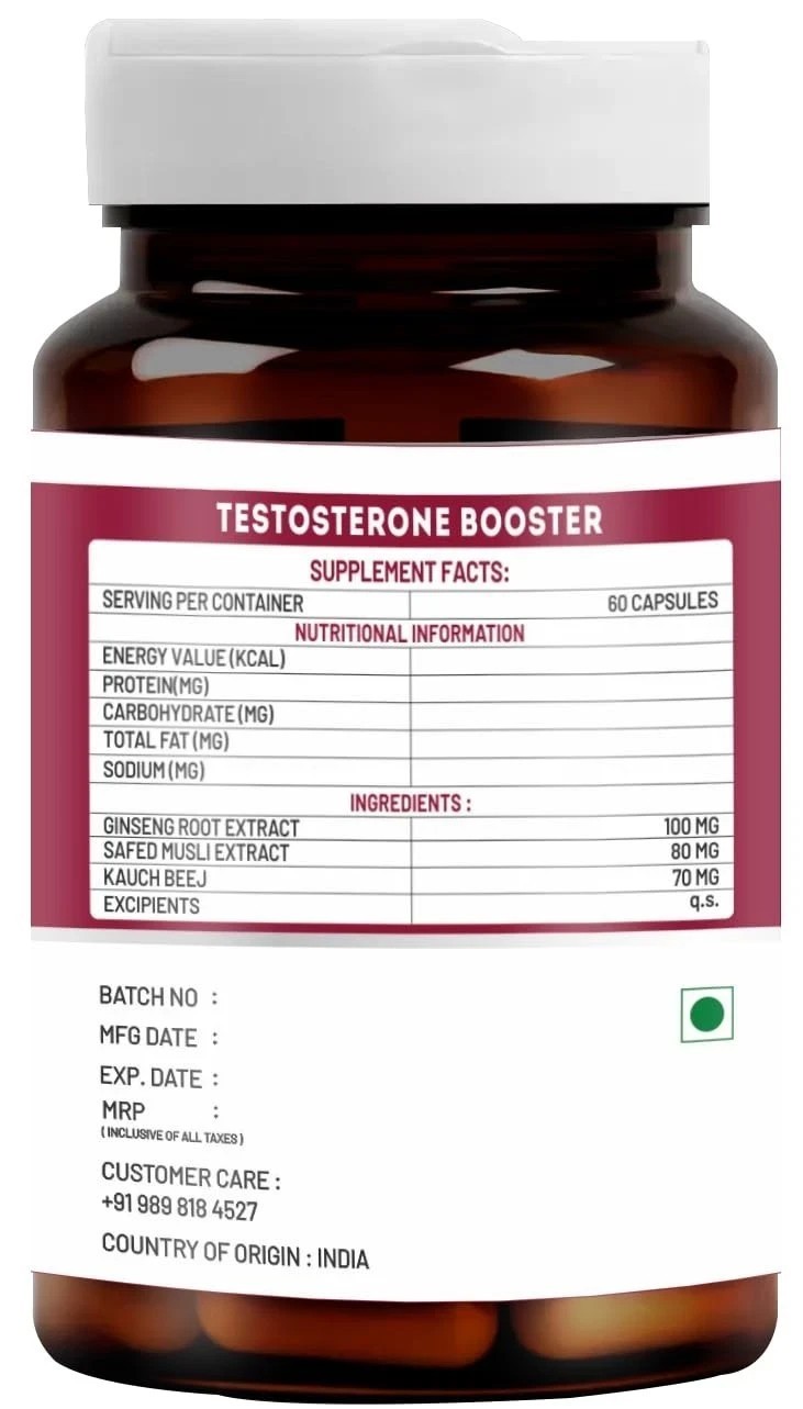 Vitawin Testostrone Booster For Strength, Energy & Stamina – 60 Capsule