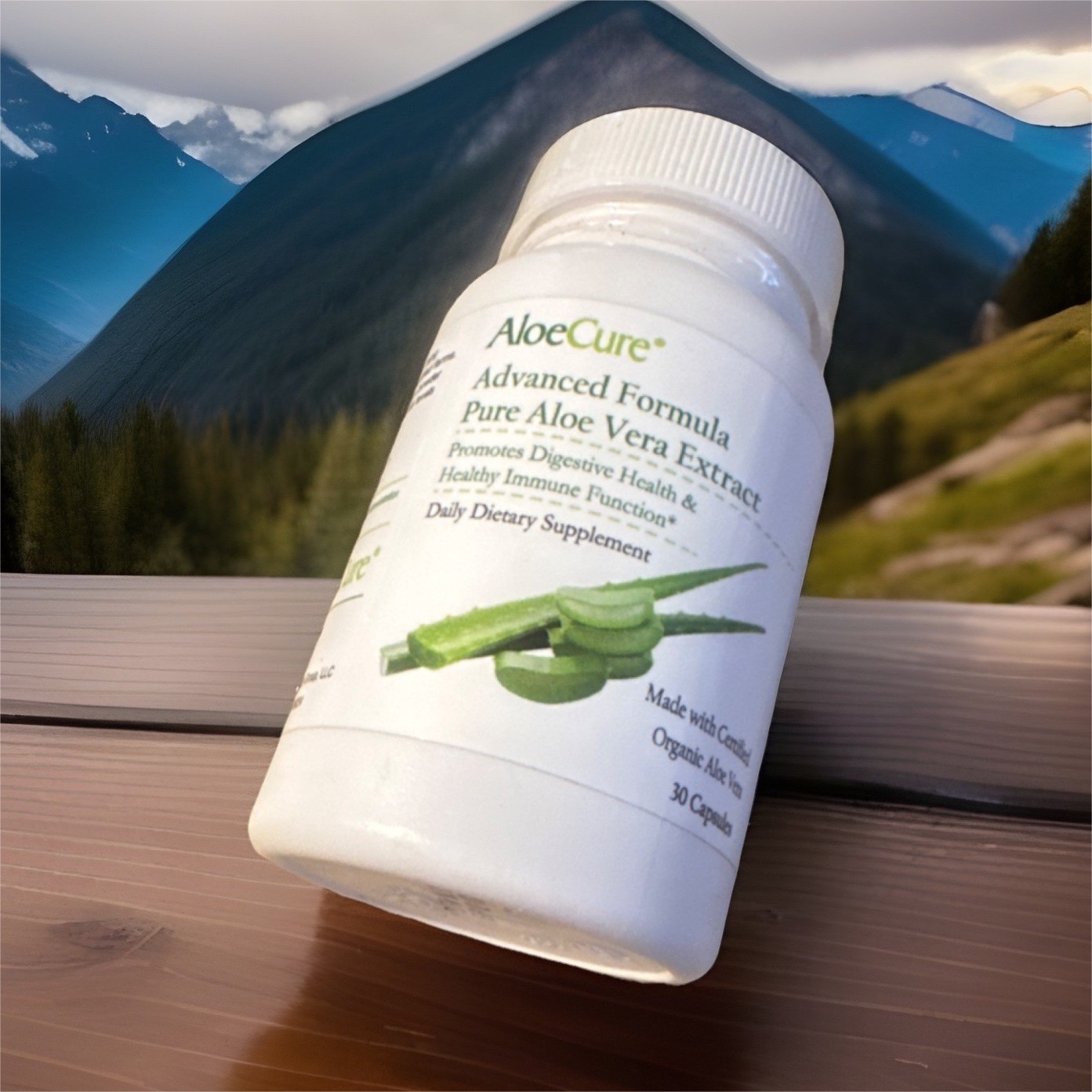 AloeCure Advanced Formula Aloe Vera Extract 300mg Organic 30 Capsules Digestive
