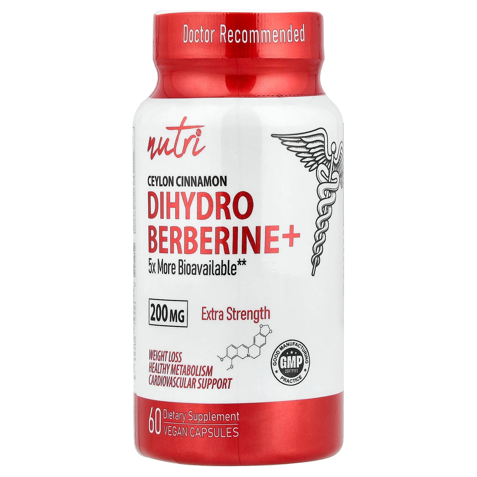 2 X Nutri, Dihydro Berberine+, 60 Vegan Capsules