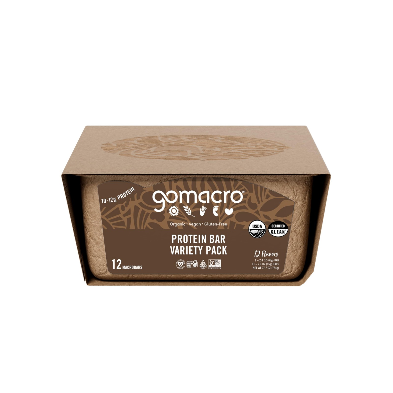 GoMacro MacroBar Organic Vegan Protein Bars – Protein Variety Pack (2.3-2.4 O…