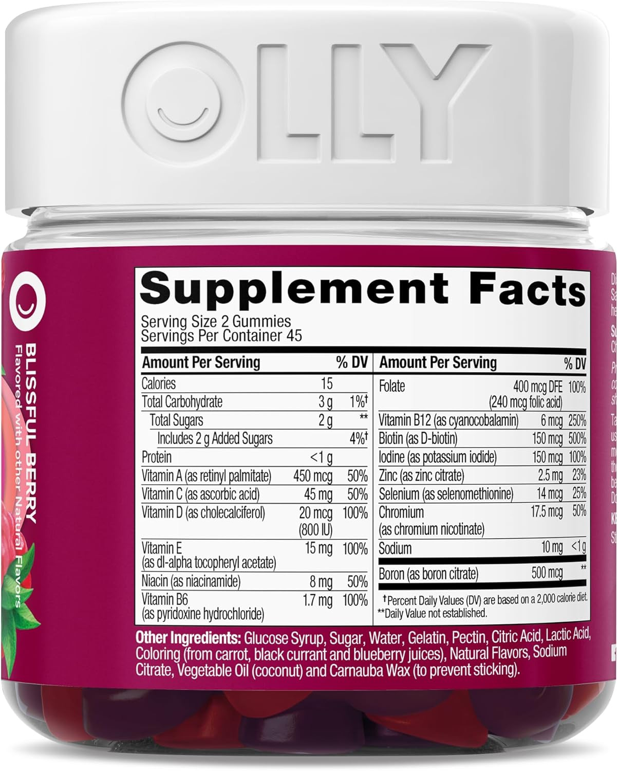 Women’S Multivitamin Gummy, Vitamins A, D, C, E, Biotin, Folic Acid, Adult Chewa