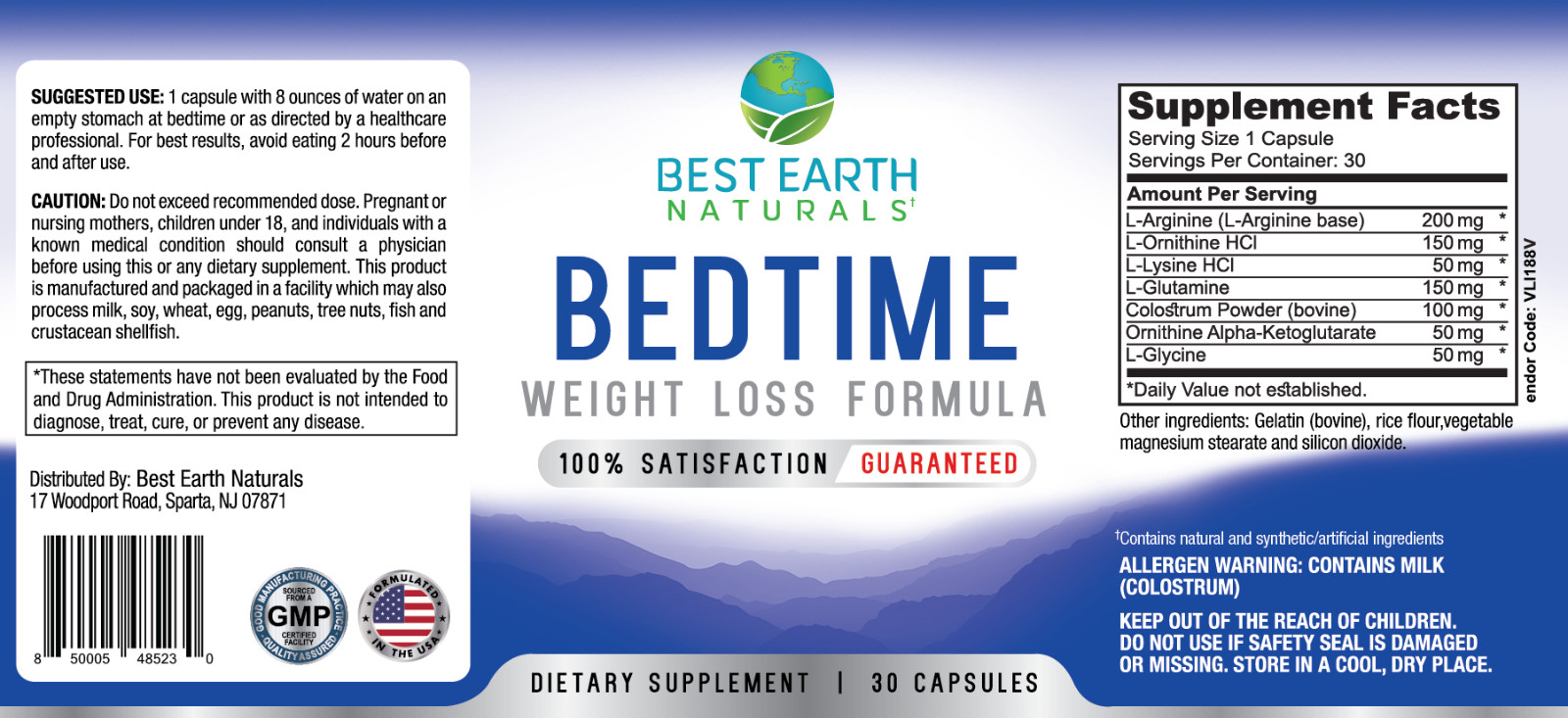 Bedtime Weight Loss by Best Earth Naturals Sleep Metabolism Support