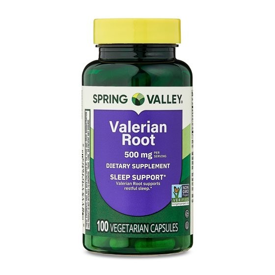 Spring Valley Valerian Root Capsules, 500 mg, 100 Count, pack of 2