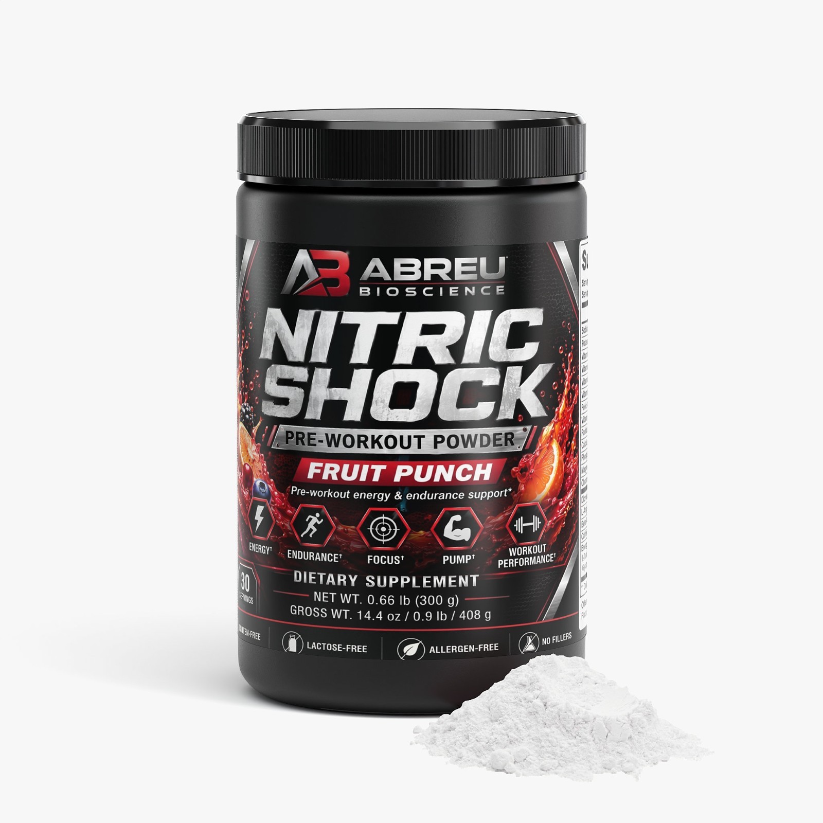 Nitric Shock Pre-Workout Powder (Fruit Punch)