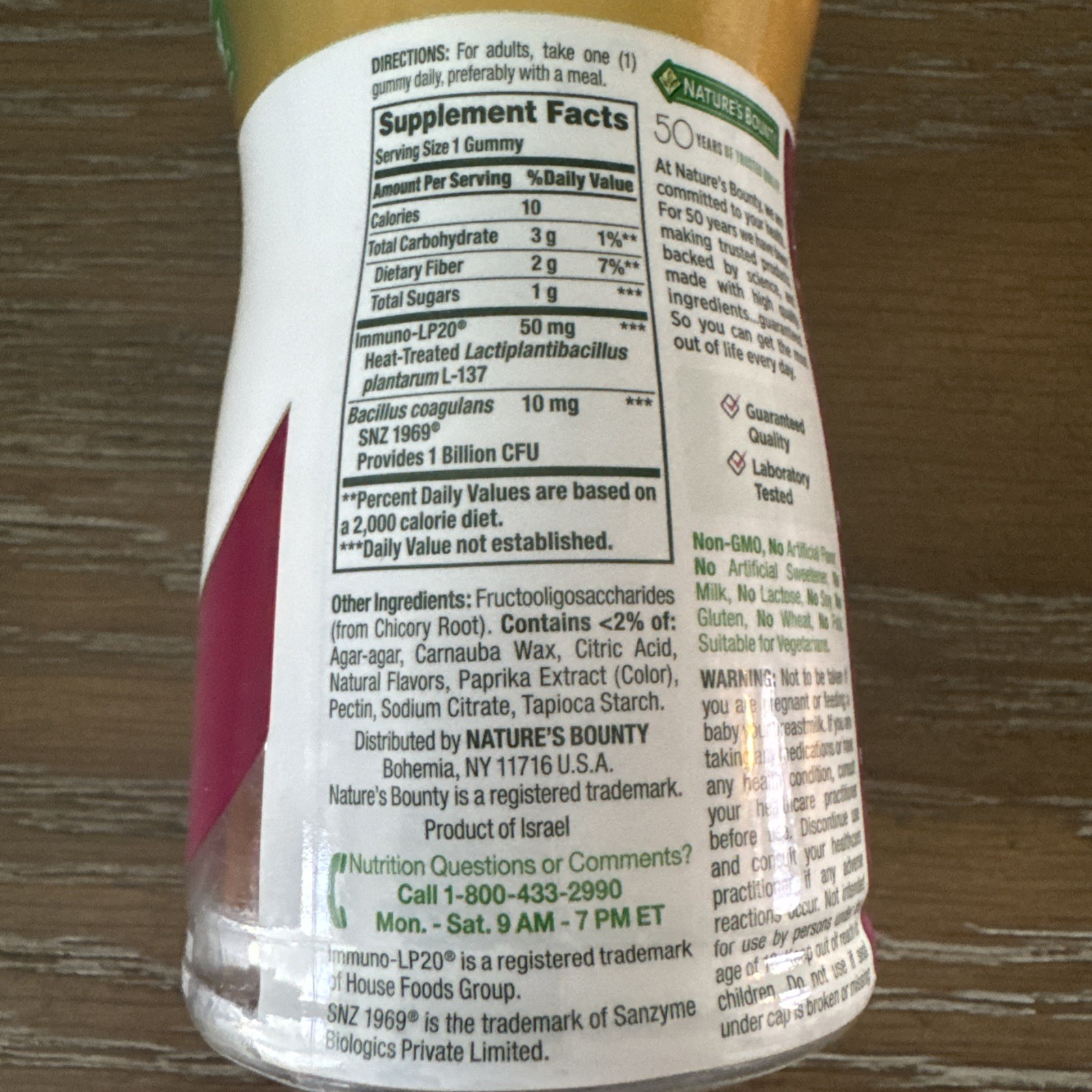 2 pack! Nature’s Bounty Prebiotic & Probiotic. Tropical Mango. Digestive health