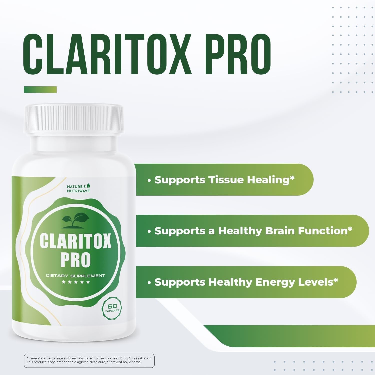 Claritox Pro Daily Wellness, Zinc, Berberine, Resveratrol, 60 Capsules, USA Made