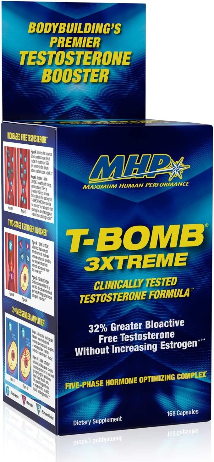 MHP T-BOMB 3XTREME 336 ct Capsules Extreme Testosterone Booster