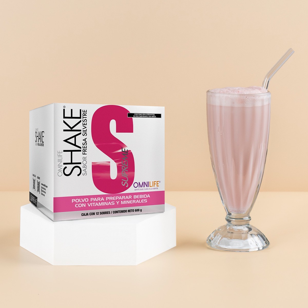 OML Shake Supreme | Cookies & Cream BOX W/12 packets 600g Omnilife
