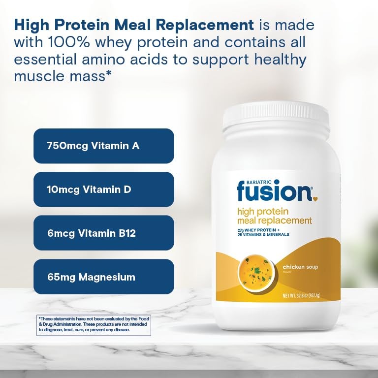 Bariatric Fusion Chicken Soup Meal Replacement 27g Protein Powder, 21 Serving…