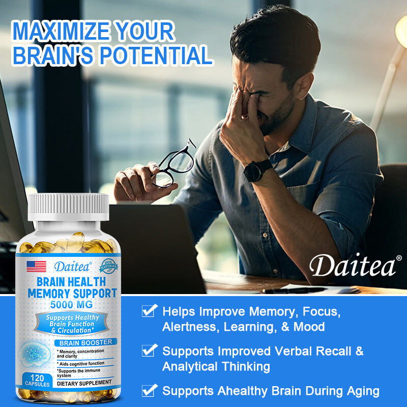 Brain Booster,Supports Brain Health,Boosts Memory,Focus & Cognitive Function