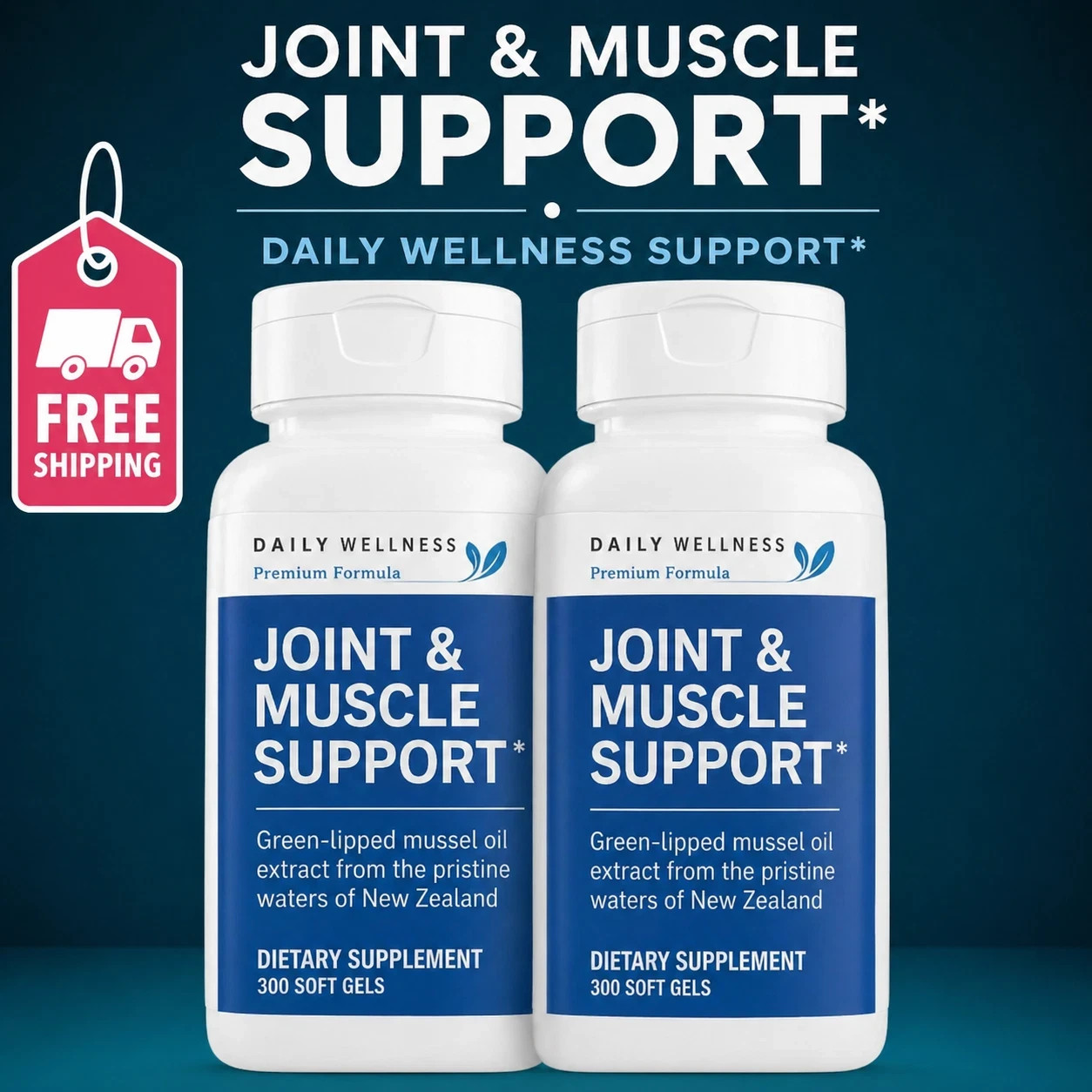 Pack Of 2 Omega XL 300 Capsules-Green Lipped Mussel Joint-Muscle Support Ship US