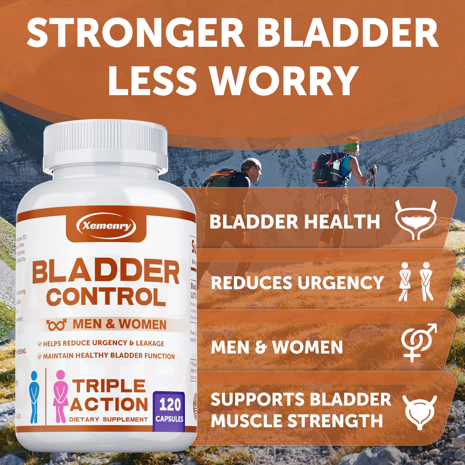 Bladder Control – with Cranberry – Prostate, Urinary Tract and Bladder Support