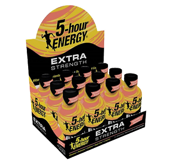 12x Bottles 5 Hour Energy Extra Strawberry Banana | Sugar Free | 1.93oz