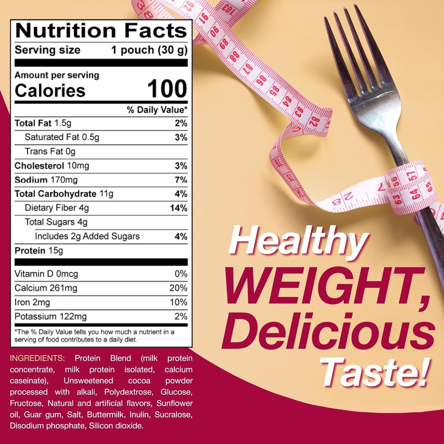 ProtiDIET Shake, 7 pouches, 7.5oz (Chocolate)